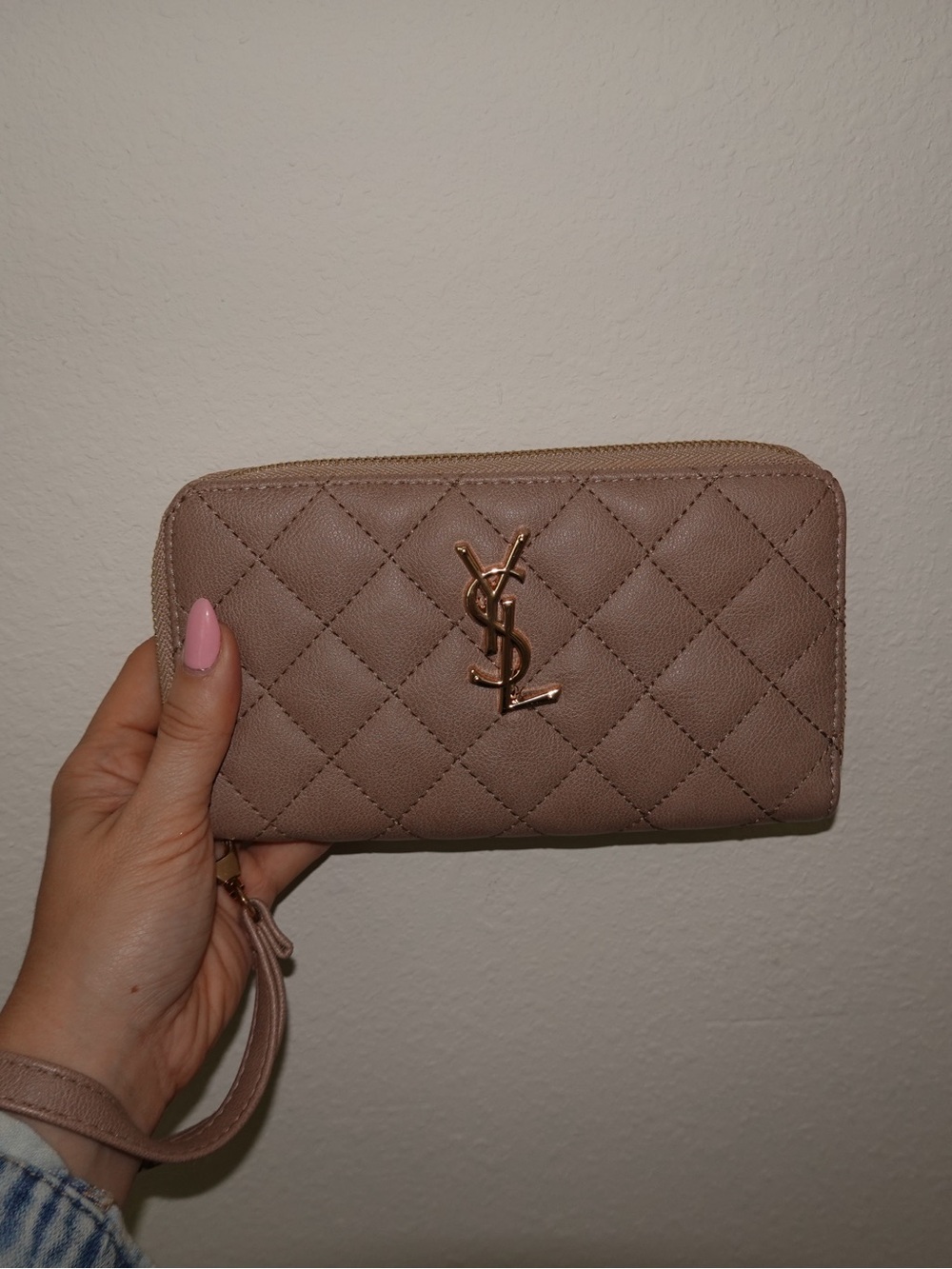 Quilted Zip Wallet Wristlet